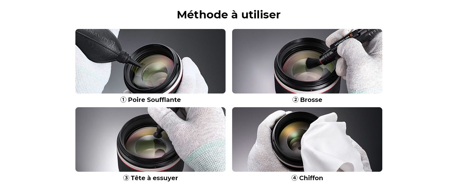 Nettoyage de l'objectif d'une caméra de surveillance avec chiffon microfibre